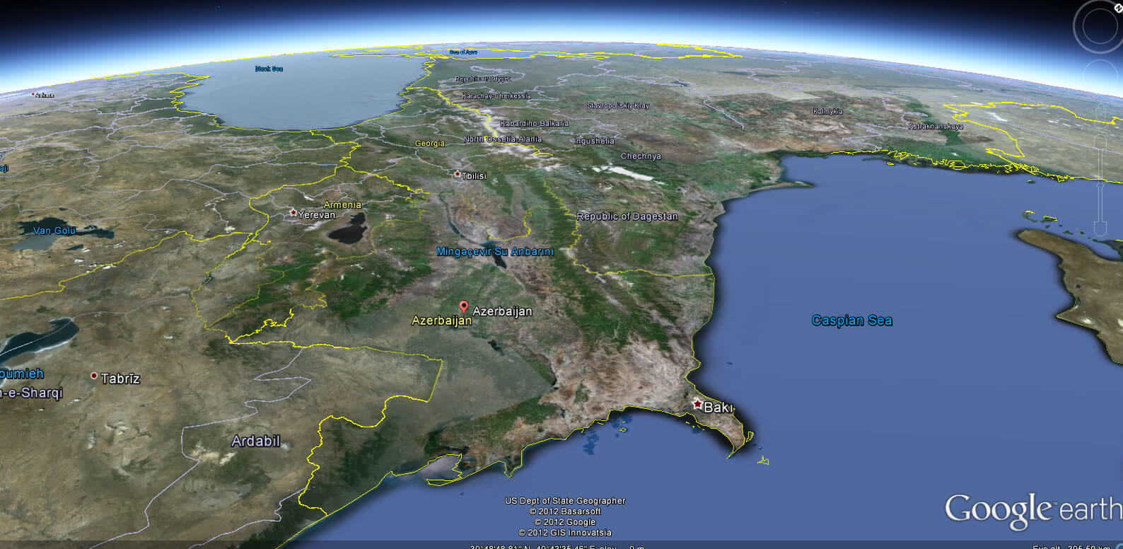 Azerbaijan Earth Map